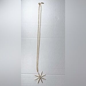 Ettika Gold Necklace Star Pendant Cubic Zirconia Adj Length 15-21” Regencycore